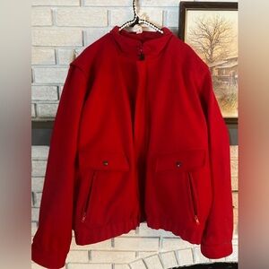 Key Largo wool blend red bomber jacket women’s coat XL